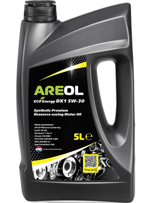 Масло моторное AREOL ECO Energy DX1 5W-30 API SP ILSAC GF-6A