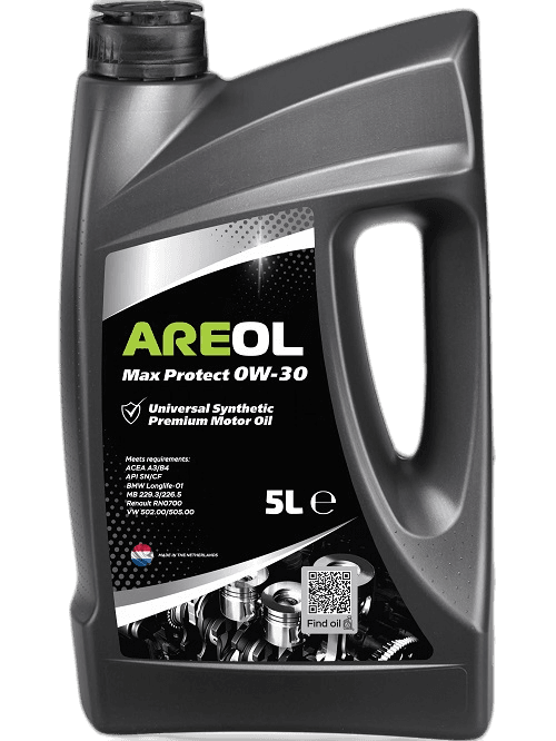 Масло моторное AREOL Max Protect 0W-30 API SN/CF ACEA A3/B4